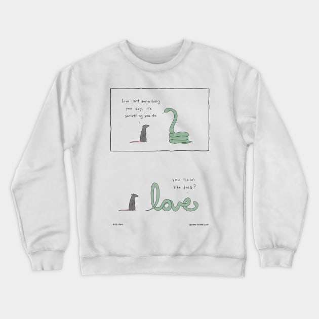 Love Is Crewneck Sweatshirt by Liz Climo